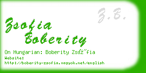 zsofia boberity business card
